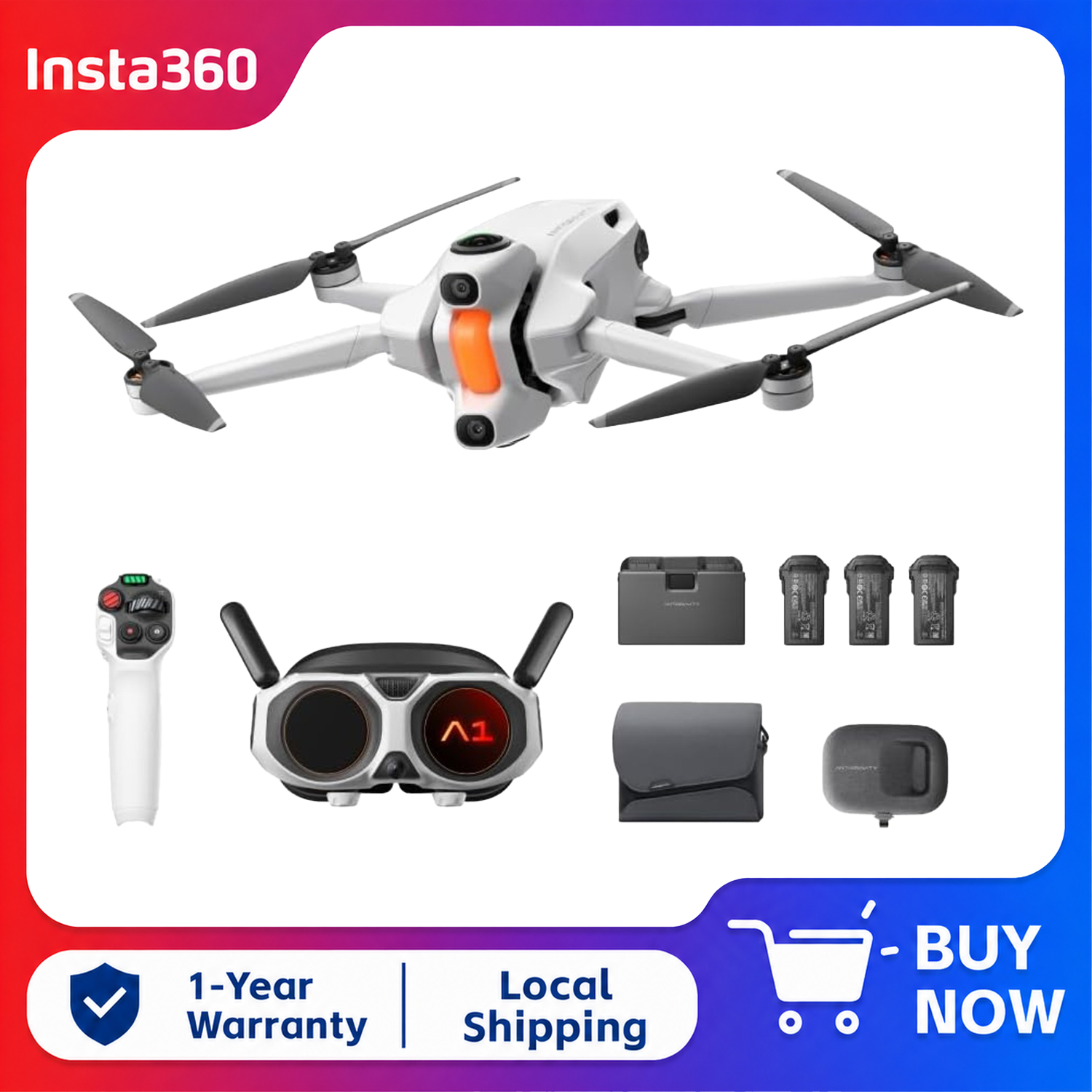 Insta360 Antigravity A1 Explor – обзор и цена Drone Gimbal For Insta360